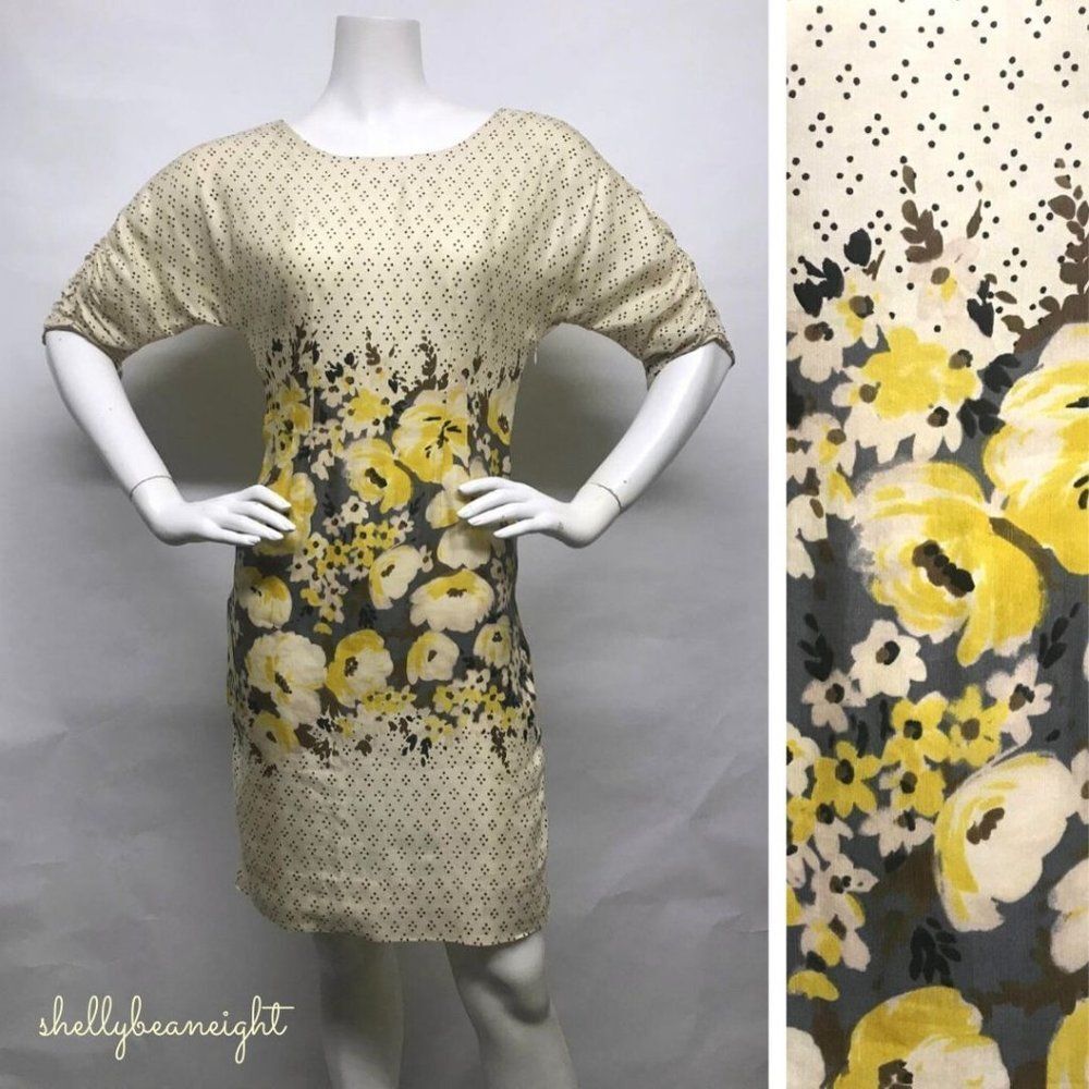 ANTHROPOLOGIE Meadow Rue Peppered Plena Dress 4 S